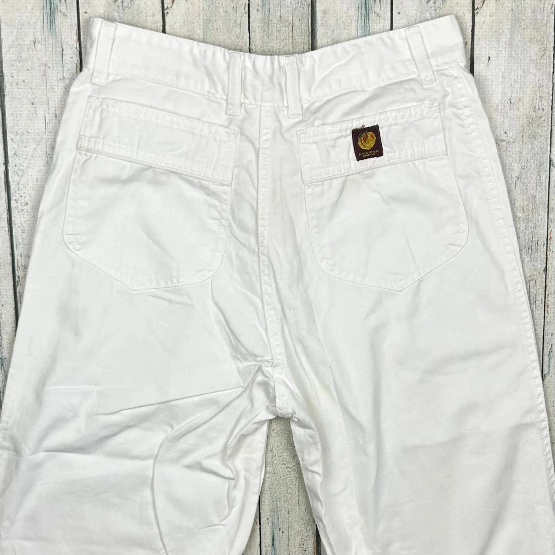 1970's AMCO Peaches Vintage Rare Australian Made White Jeans