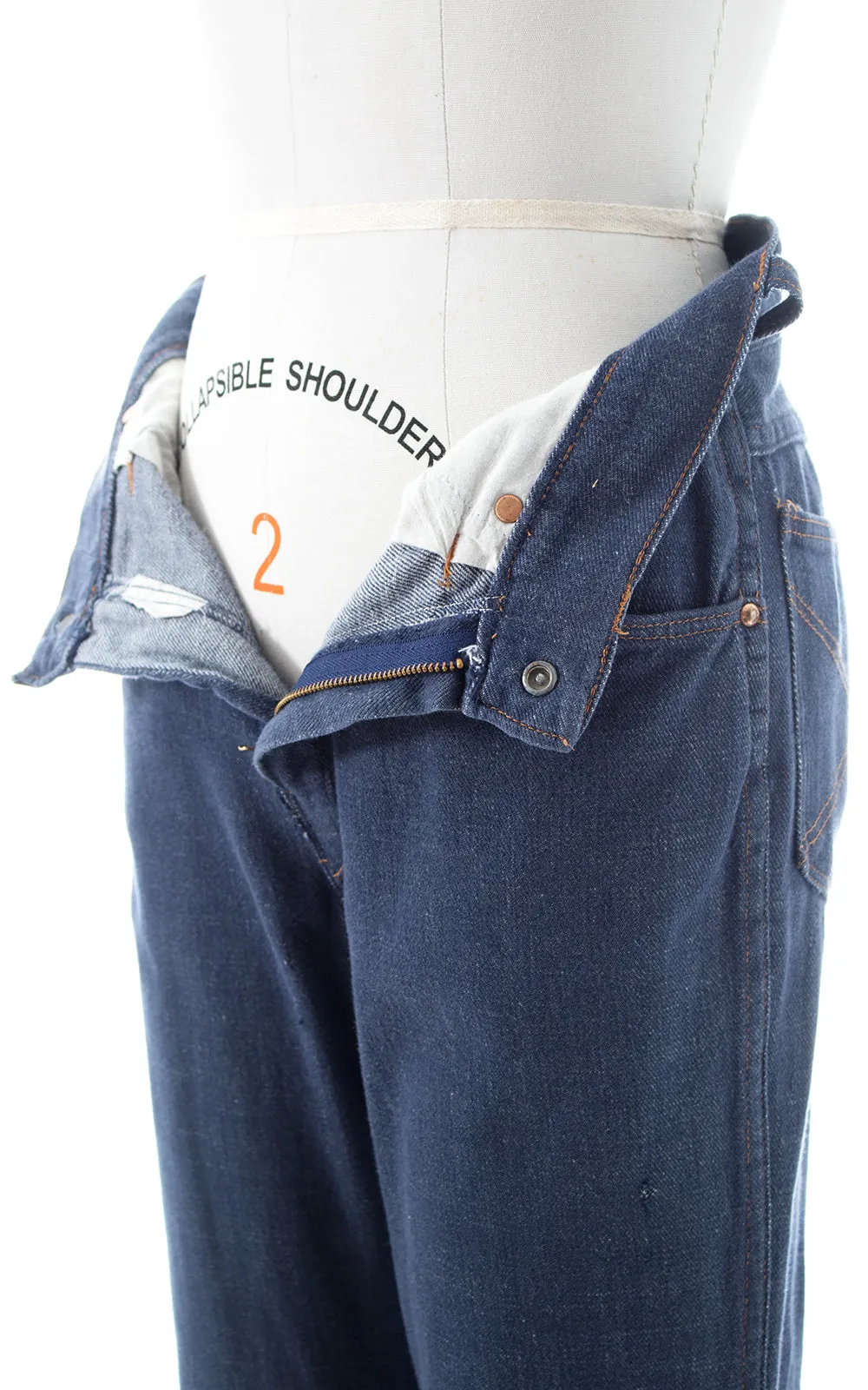 1970s Denim Bell Bottom Jeans | small