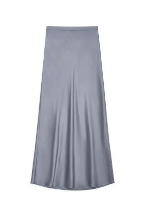 AB Bar Silk Skirt - Grey
