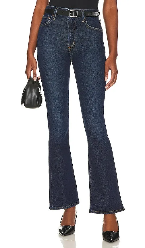 AGOLDE Nico High Rise Slim Boot in Blue