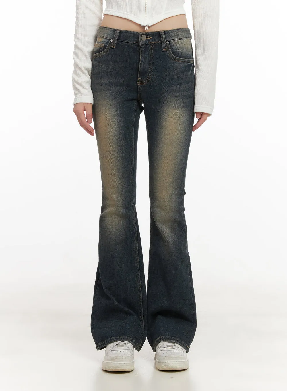 Alicia Washed Flared Jeans CD426