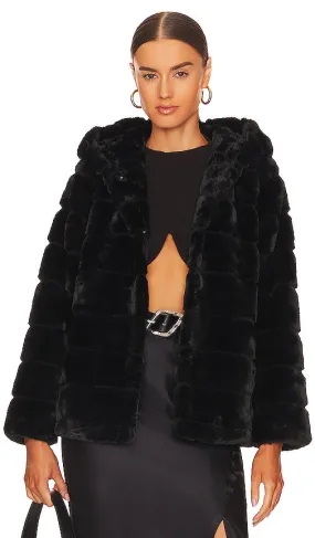 Apparis Goldie 5 Faux Fur Jacket in Black