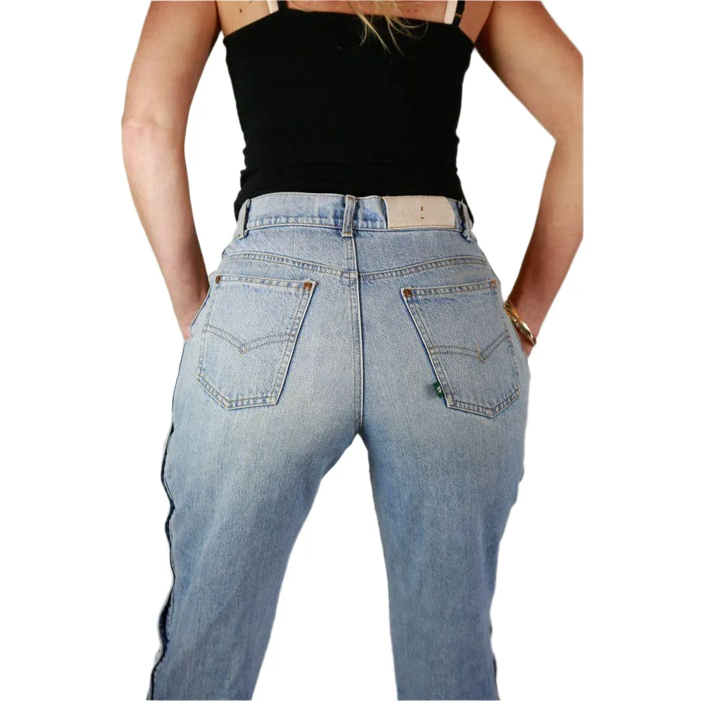 Australian Kerry McGee Vintage 1980's Button Leg Flared Jeans- Suit Size 10