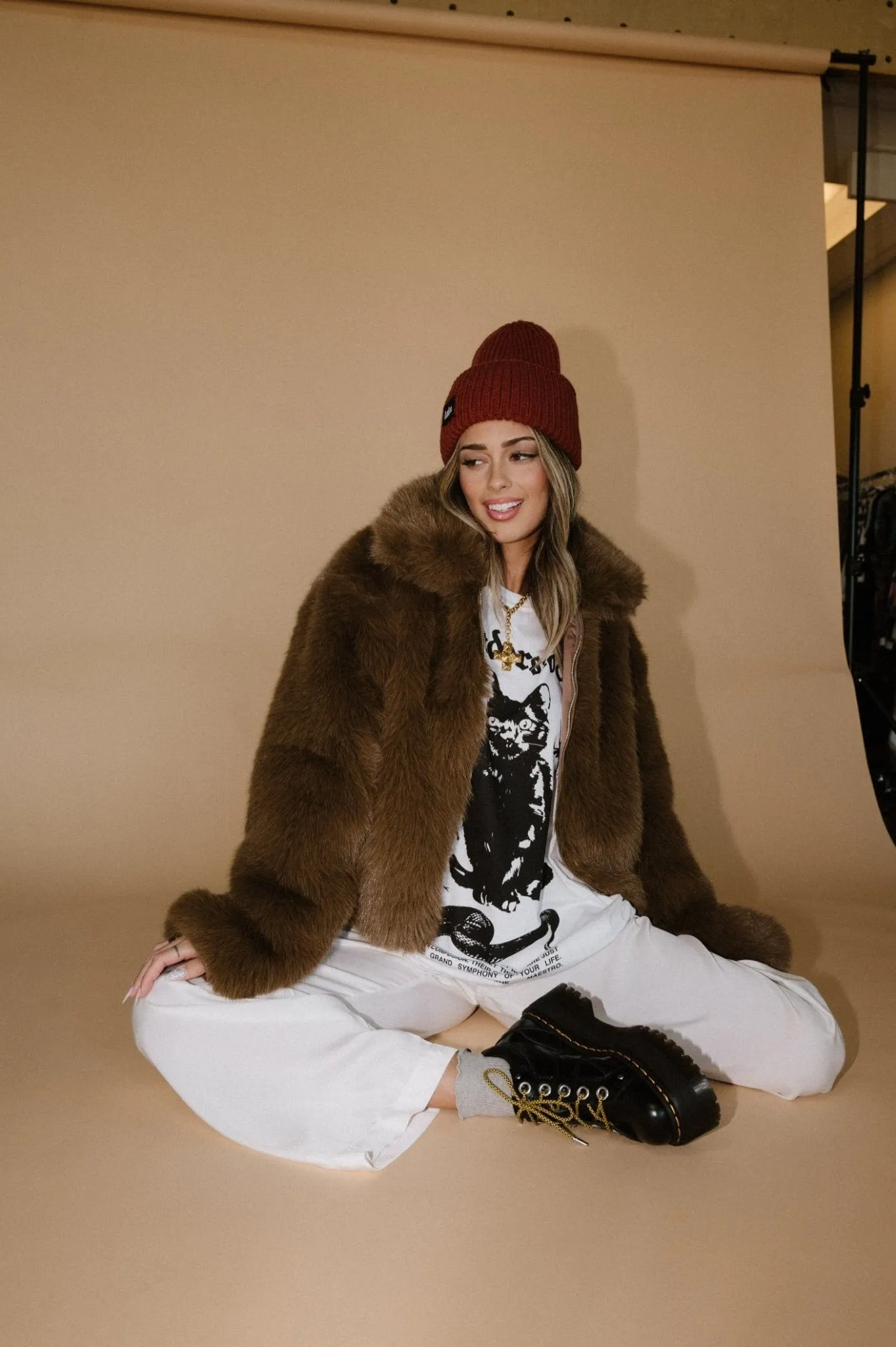 Baby Bear Faux Fur Bomber