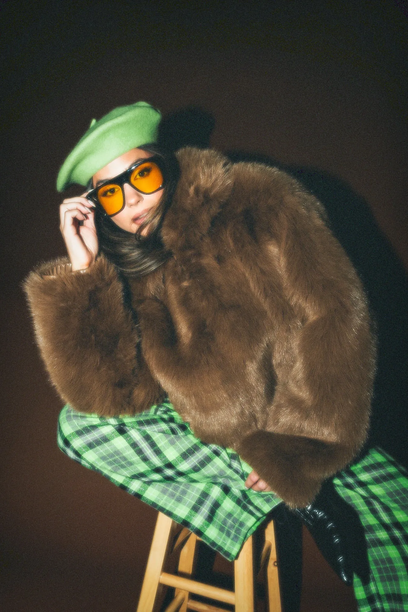 Baby Bear Faux Fur Bomber