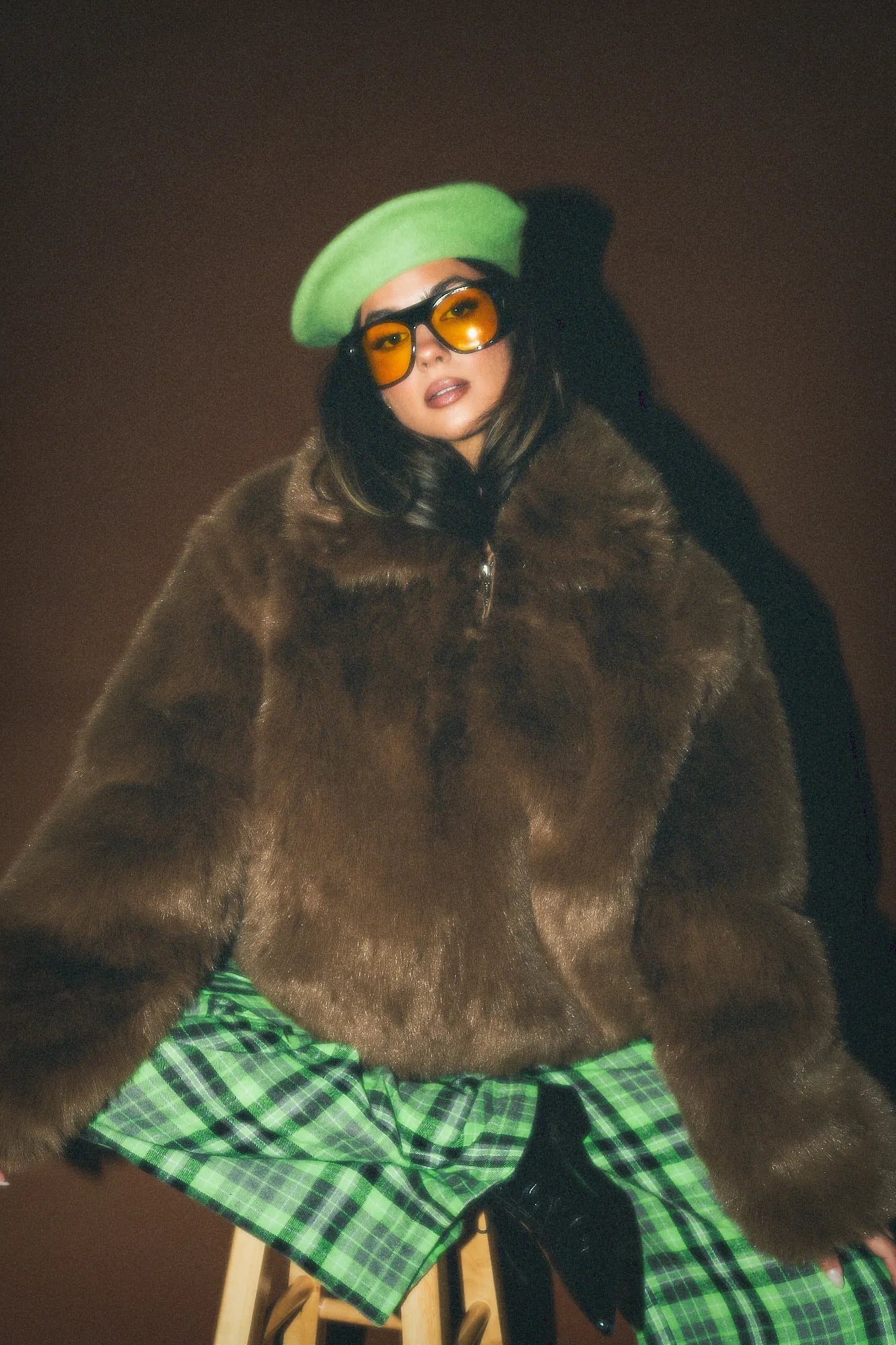 Baby Bear Faux Fur Bomber