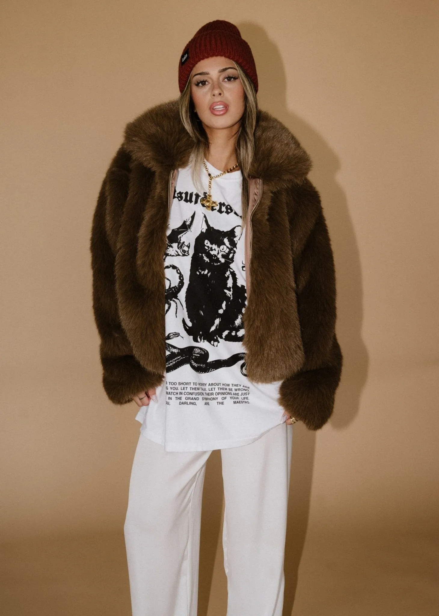 Baby Bear Faux Fur Bomber
