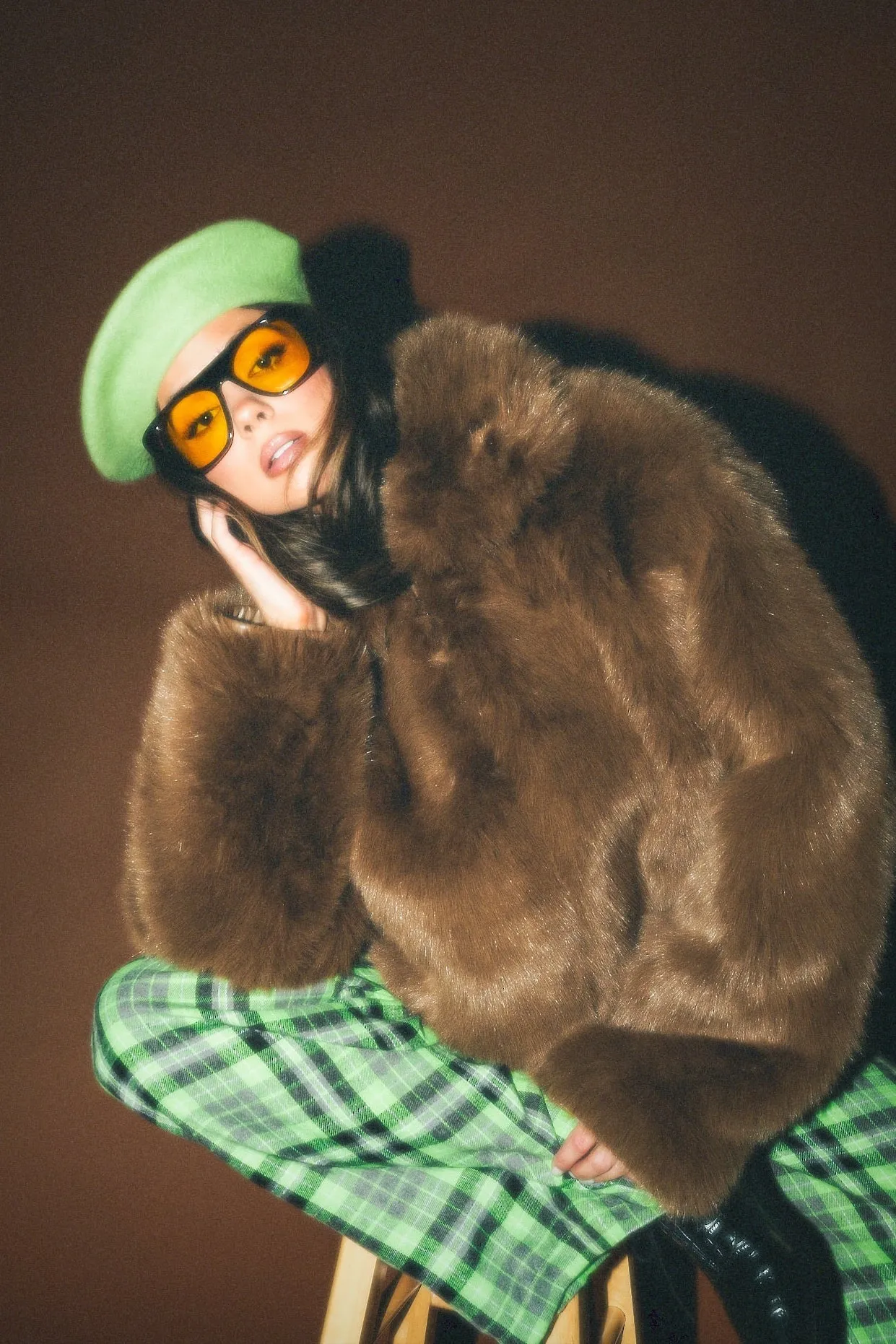 Baby Bear Faux Fur Bomber