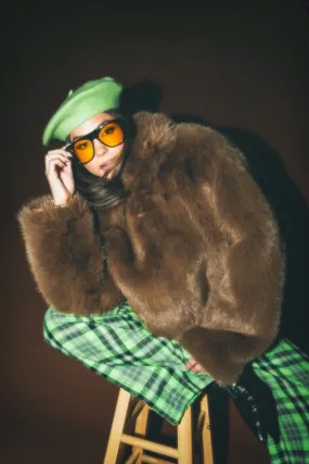 Baby Bear Faux Fur Bomber