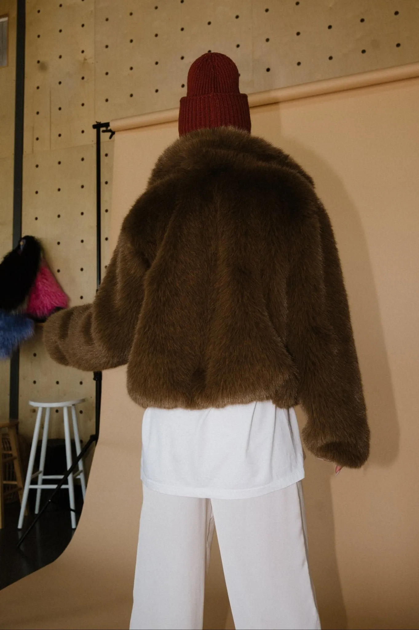 Baby Bear Faux Fur Bomber