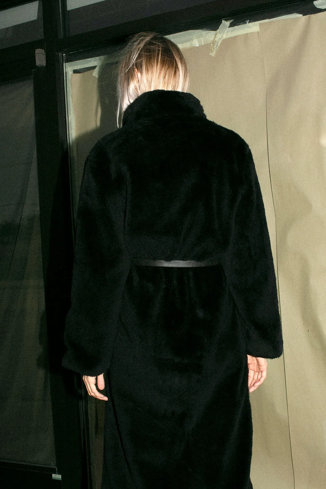 Black Faux Fur Fifi Coat