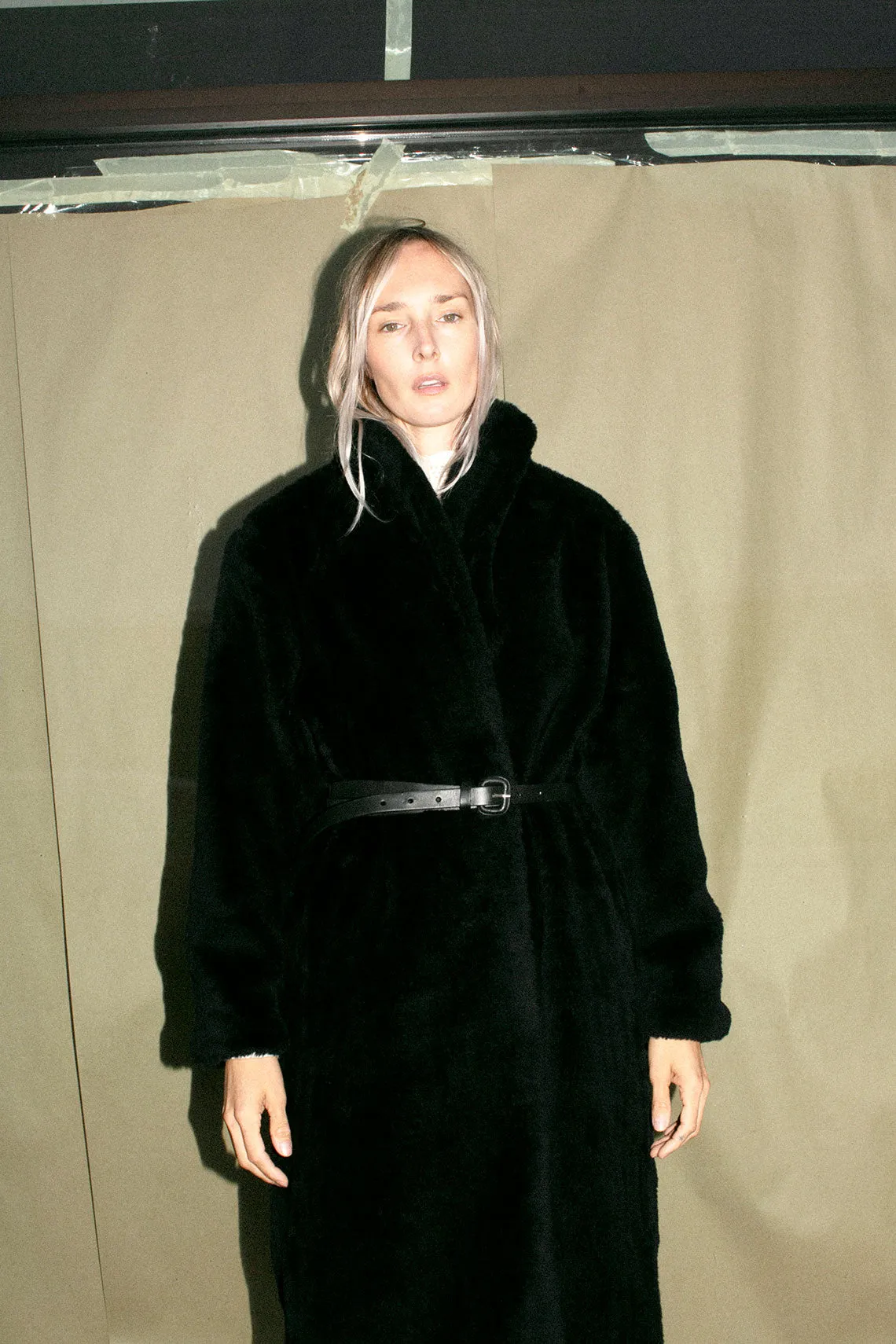 Black Faux Fur Fifi Coat