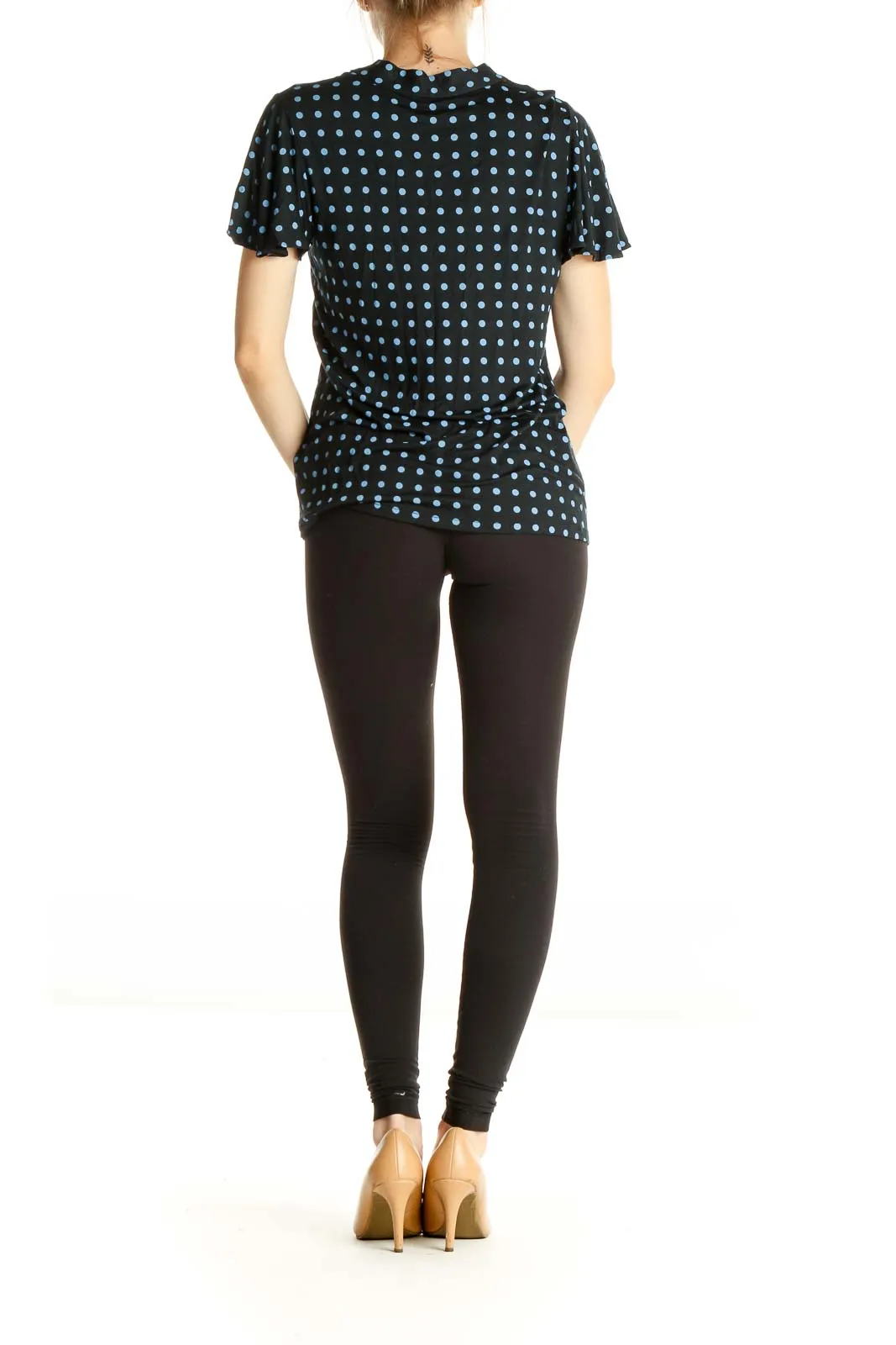 Black Polka Dot All Day Wear Blouse