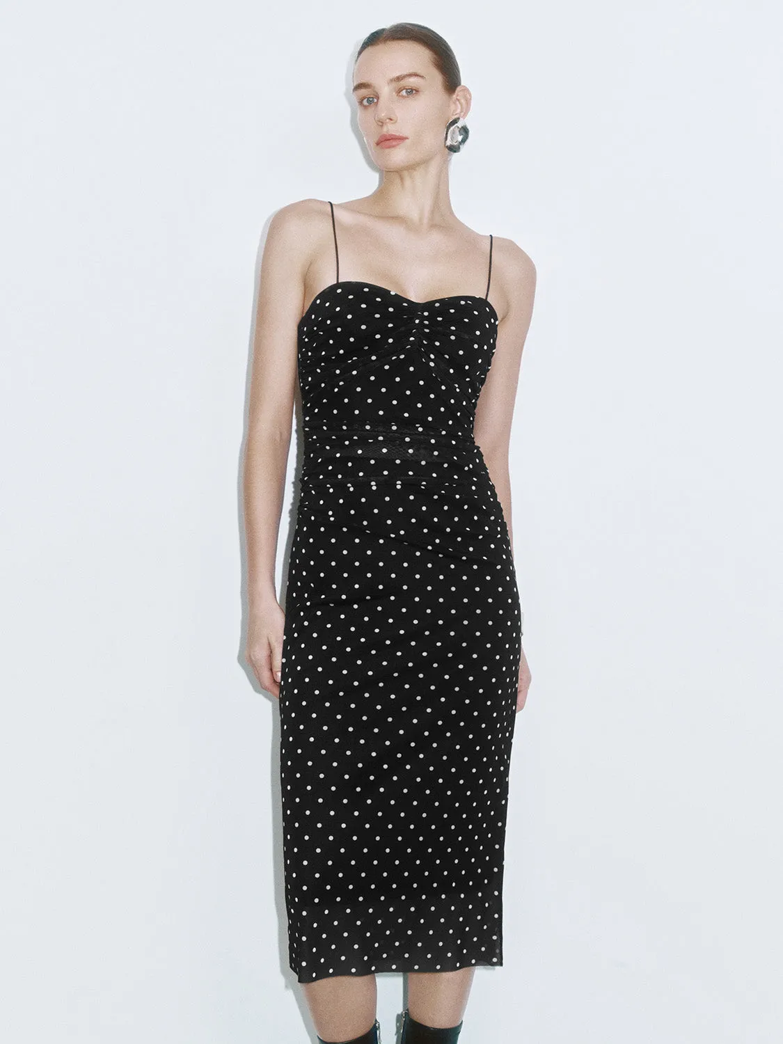 Cami Dot Skinny-Fit Dresses