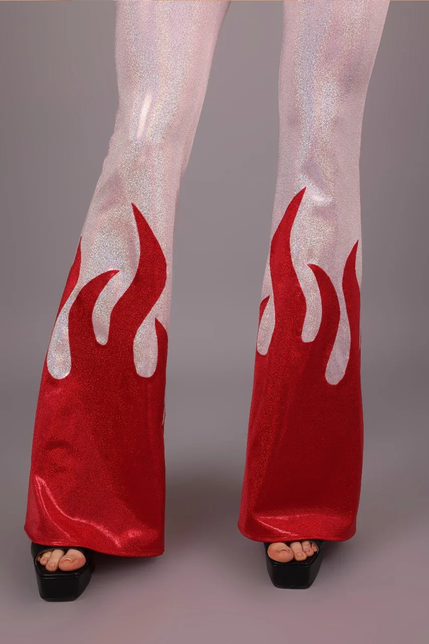 Candy Flames Bell Bottom Leggings RTS