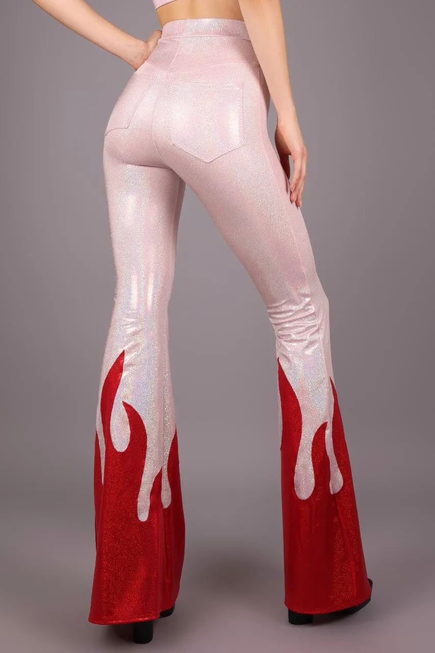 Candy Flames Bell Bottom Leggings RTS