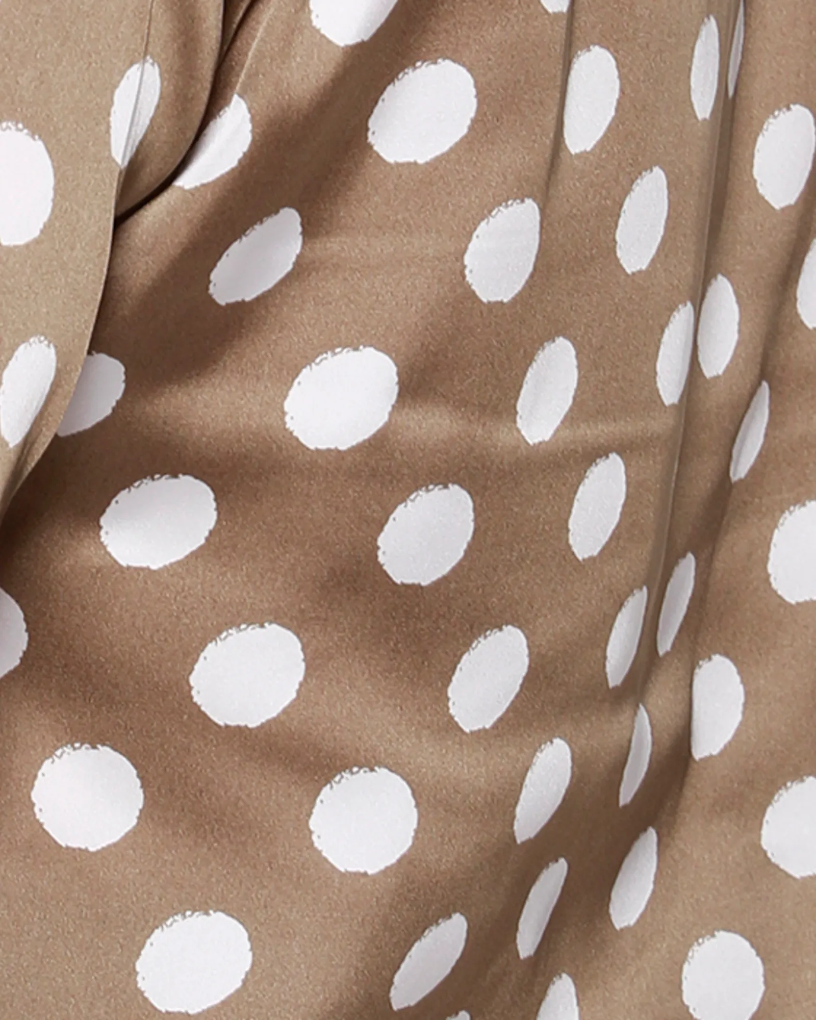 Delilah Button Up Polka Dot Top | COVERT GREEN/WHITE