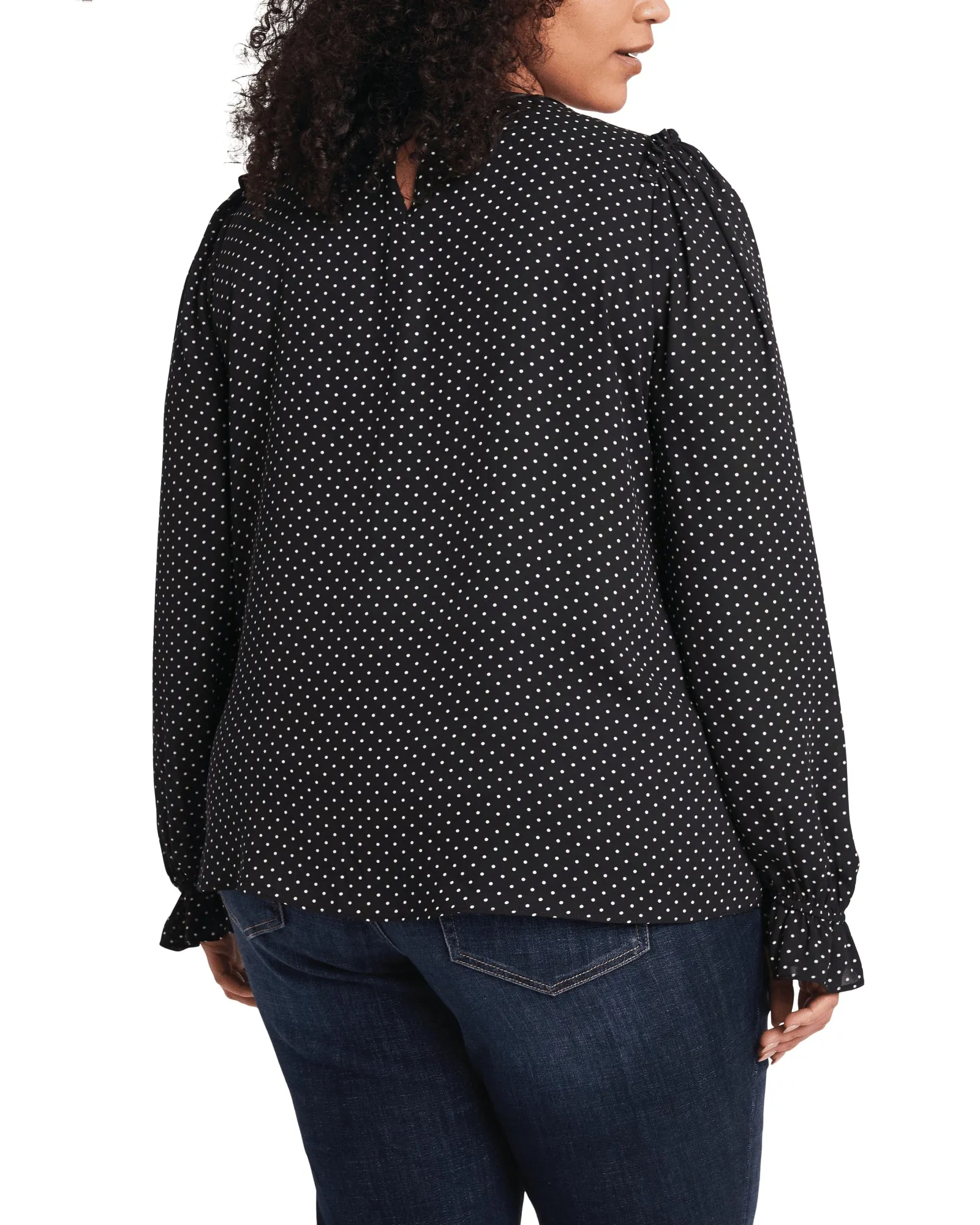 Eden Polka-Dot Blouse | 060-RICH BLACK