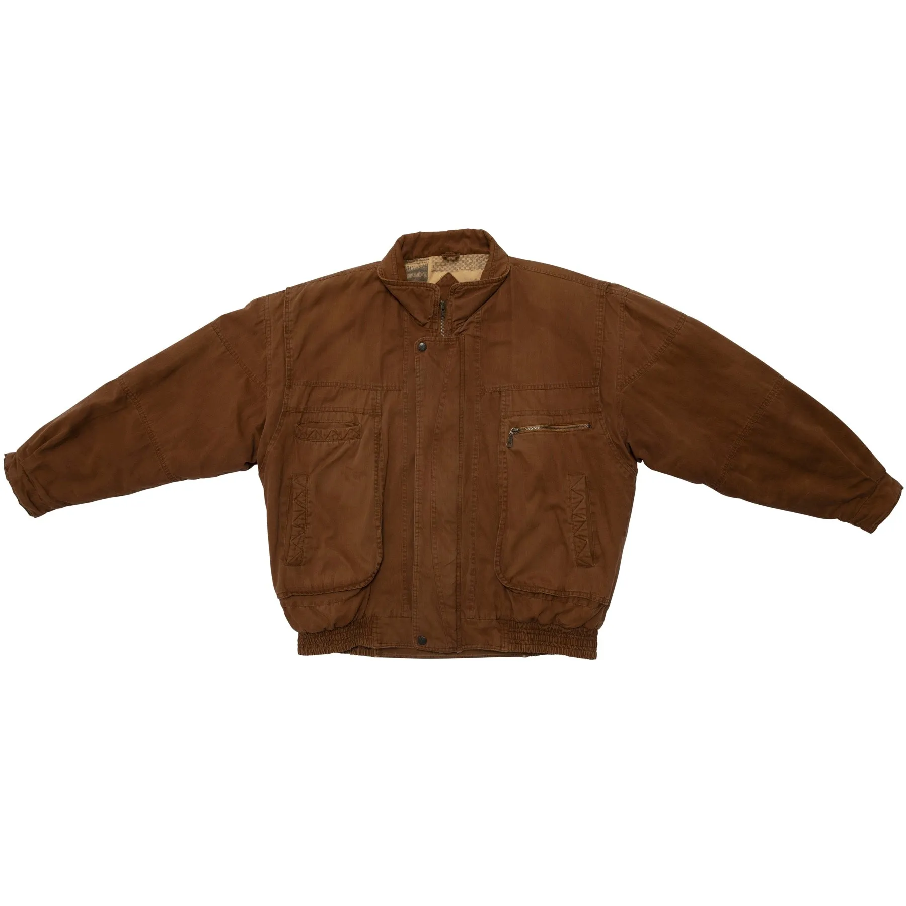 Enzyme Washed Twill Multi Panel Utility Bomber