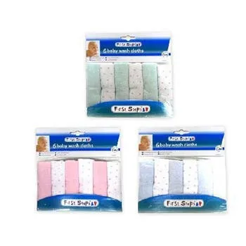 First Steps Baby Wash Cloths 5 pack
