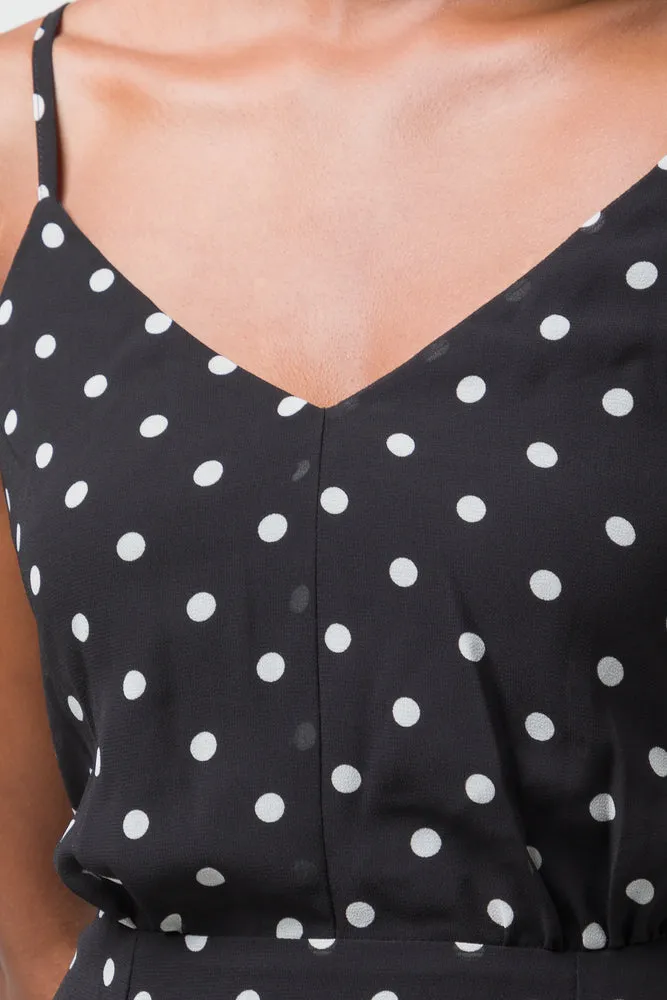 Fit And Flare Strappy Dress Black