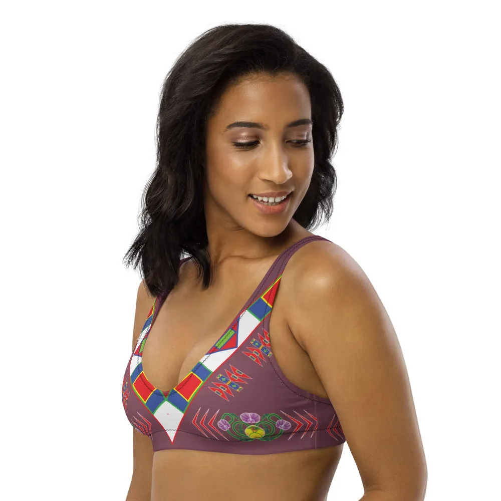 Gratitude Rose padded bikini top
