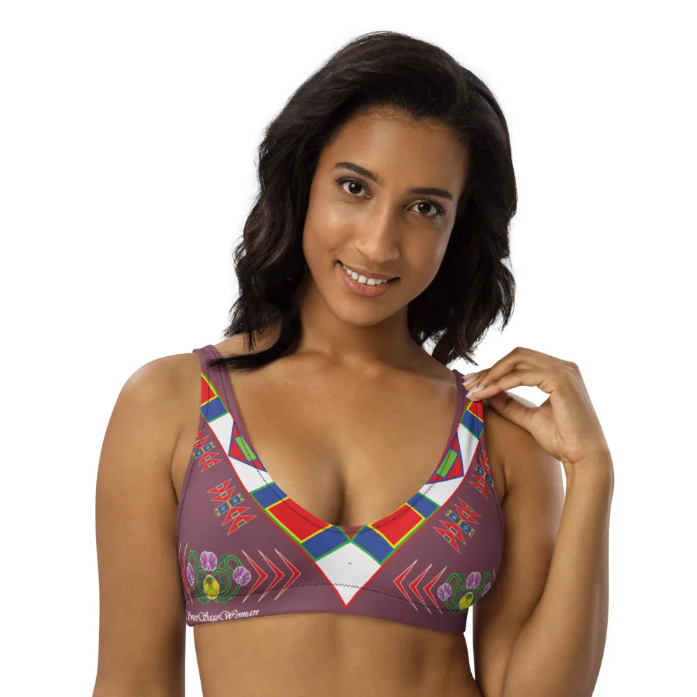 Gratitude Rose padded bikini top