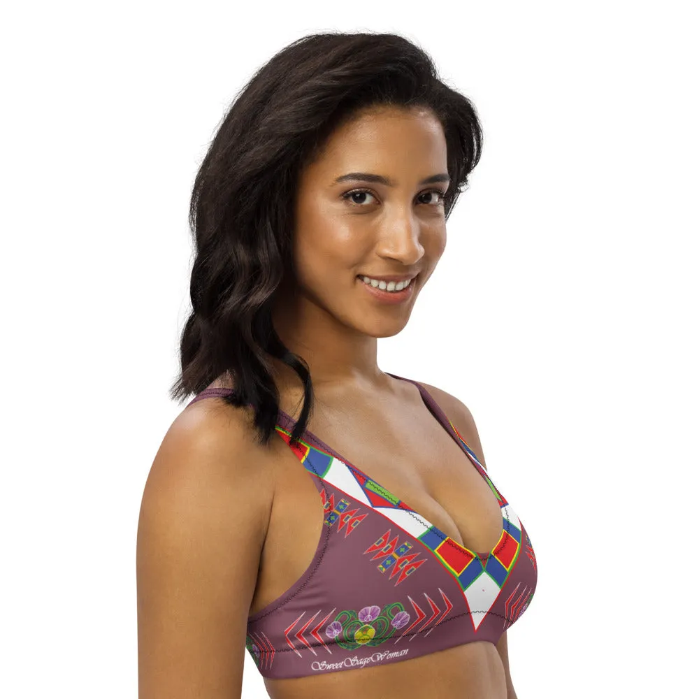 Gratitude Rose padded bikini top