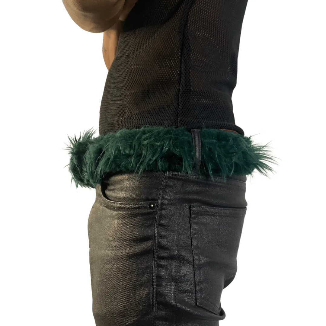 Grinch Emerald Fur Belt