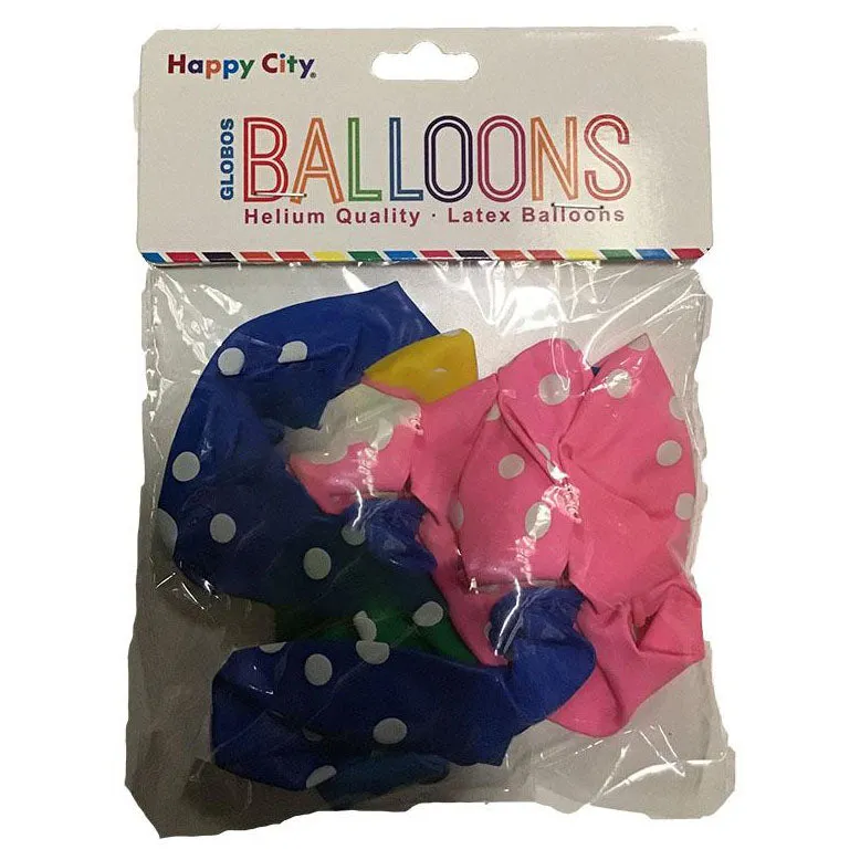 Happy City Globos Balloons Polka Dot Design 10 Pack