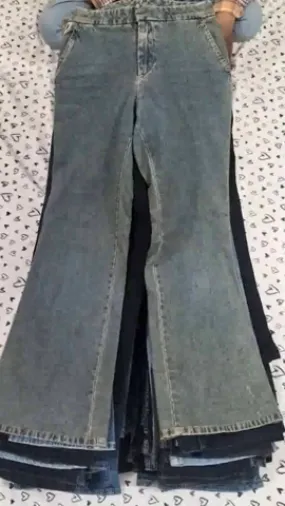 HD Y2K Ladies Flared Jeans - 60 Pcs