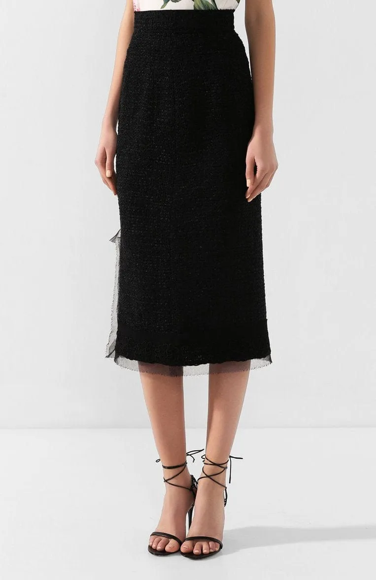 High-Waisted Midi Skirt