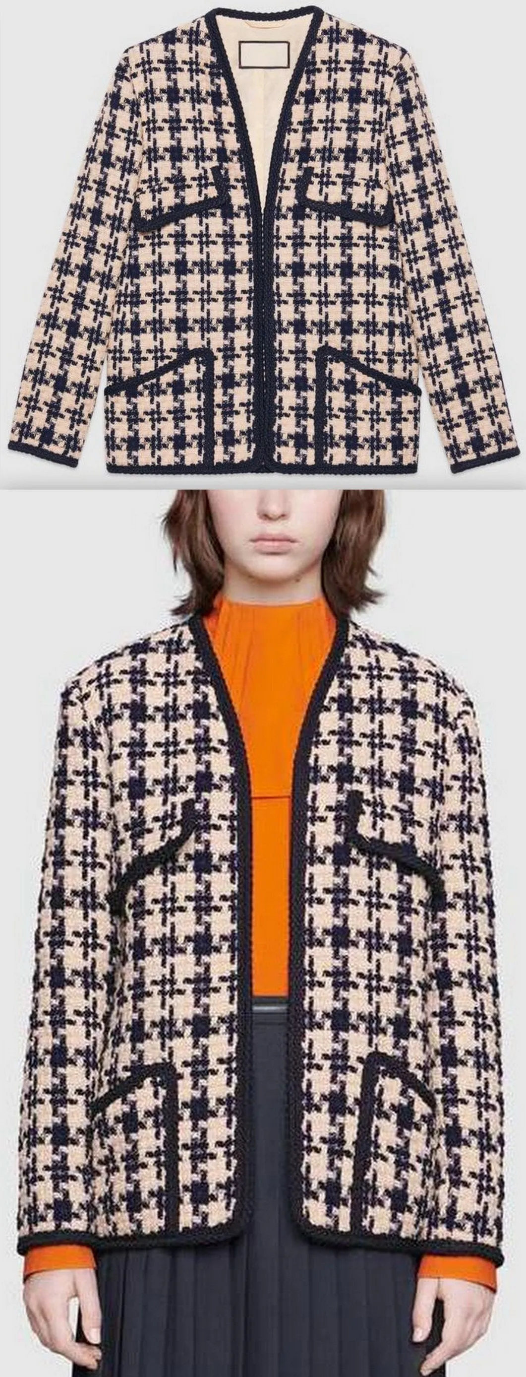 Houndstooth Tweed Jacket