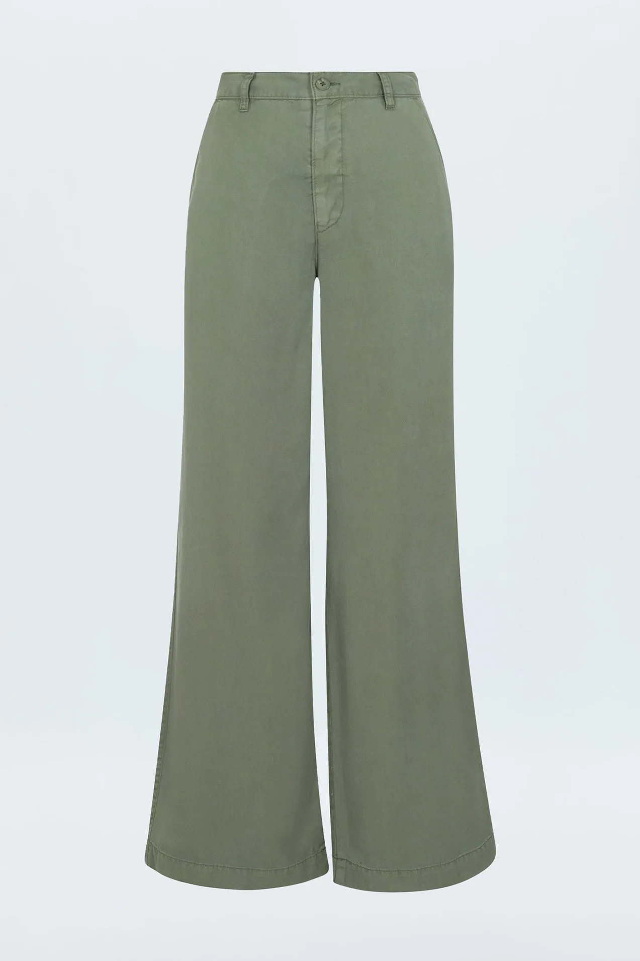 Jadyn Low Slung Palazzo Pants - Olivine