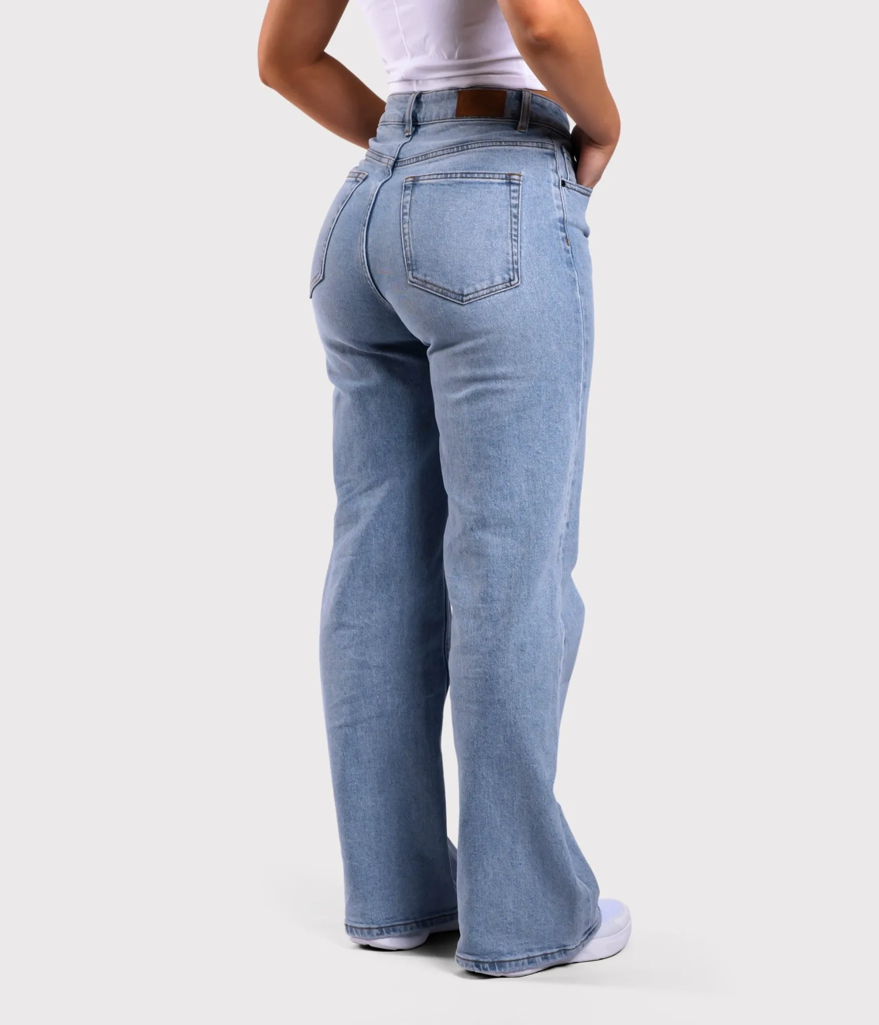 Light Blue Straight-leg Jeans