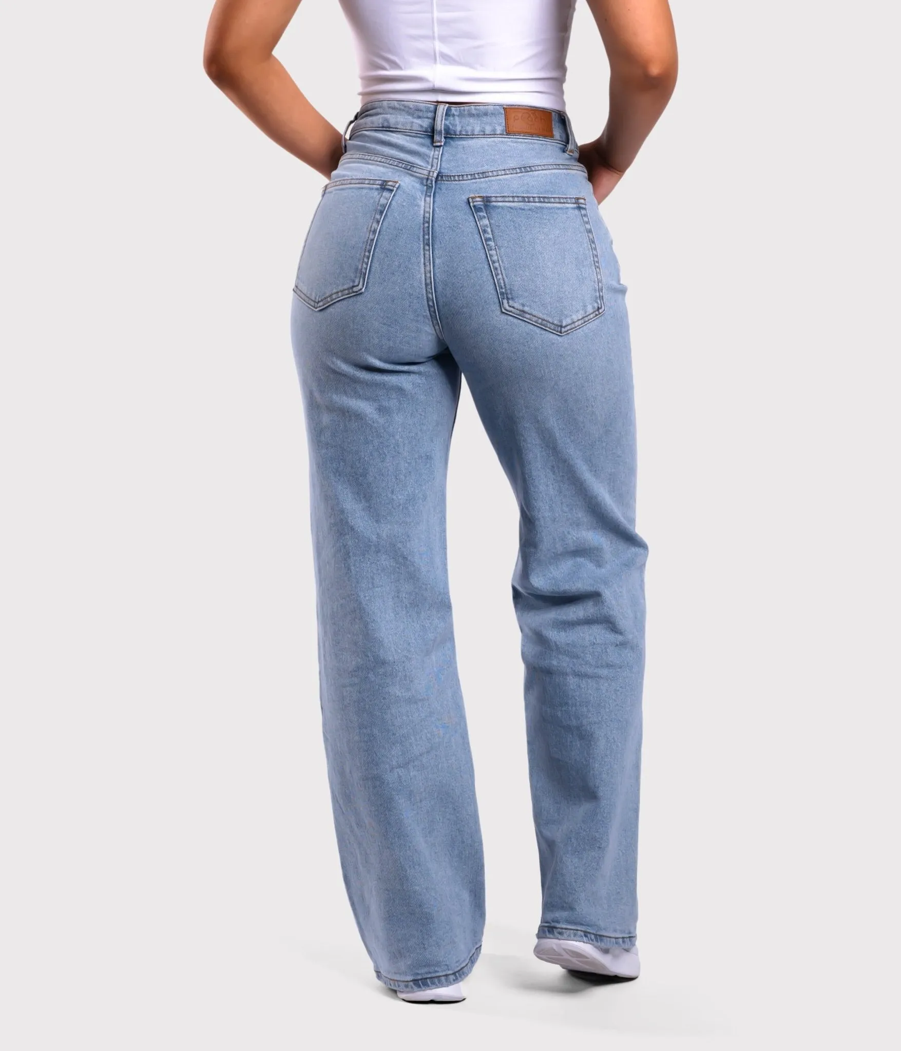 Light Blue Straight-leg Jeans