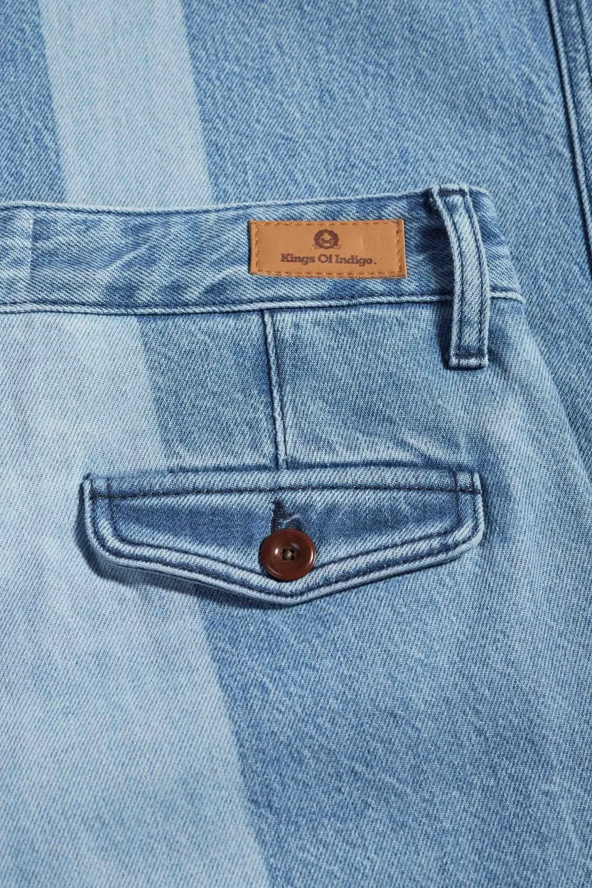 Lilibet Cropped Jeans Blue Reef Panel