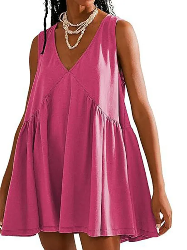 Loose Fit Sleeveless Dress for Summer Comfort