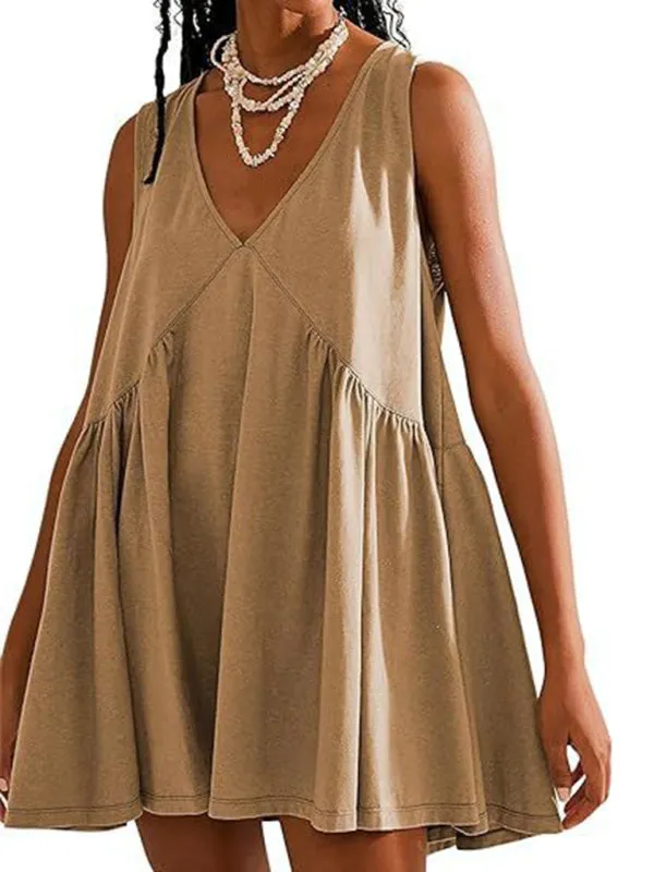 Loose Fit Sleeveless Dress for Summer Comfort