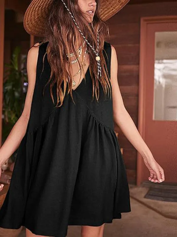 Loose Fit Sleeveless Dress for Summer Comfort