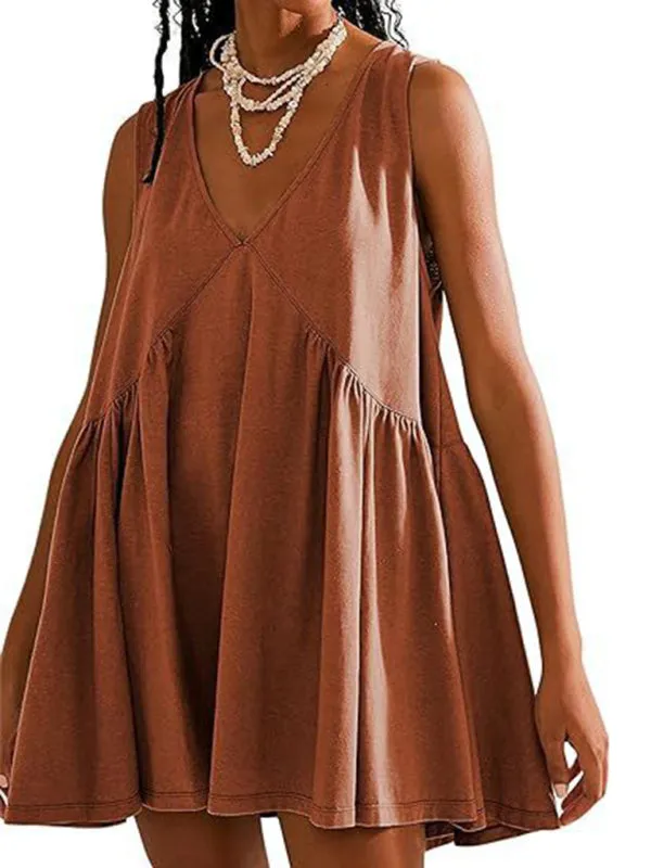 Loose Fit Sleeveless Dress for Summer Comfort