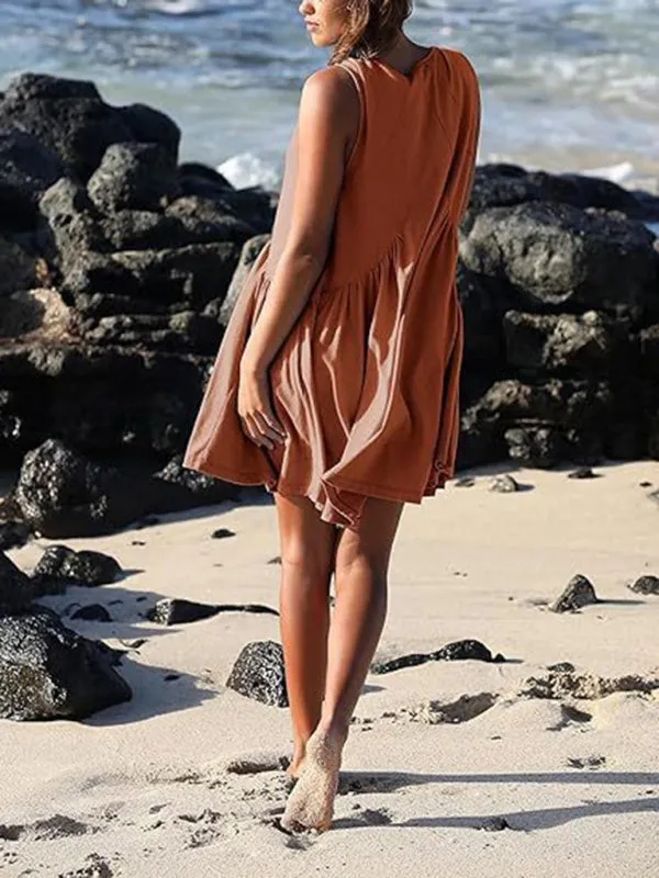 Loose Fit Sleeveless Dress for Summer Comfort