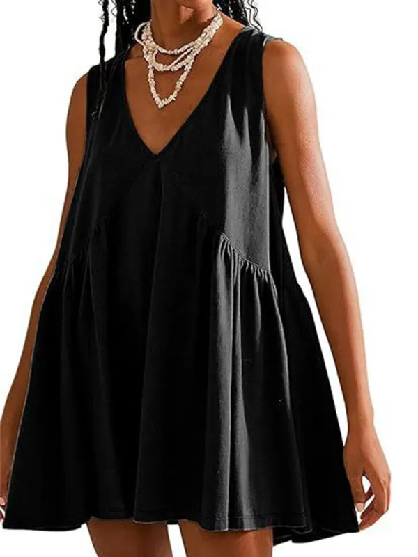 Loose Fit Sleeveless Dress for Summer Comfort