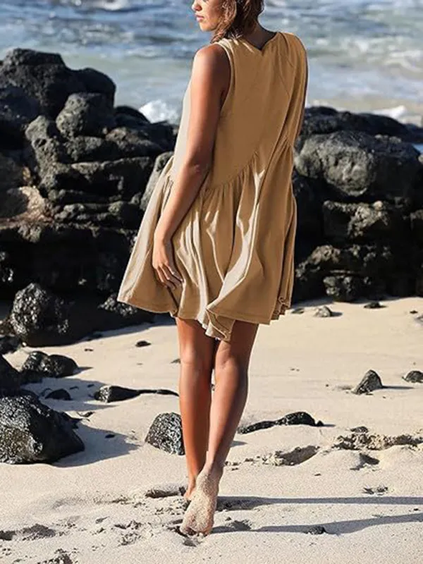 Loose Fit Sleeveless Dress for Summer Comfort