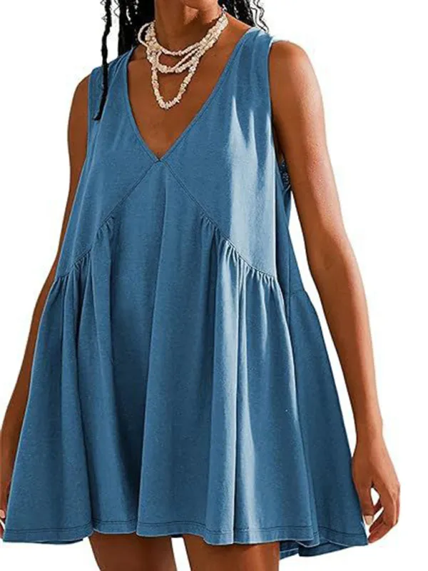 Loose Fit Sleeveless Dress for Summer Comfort