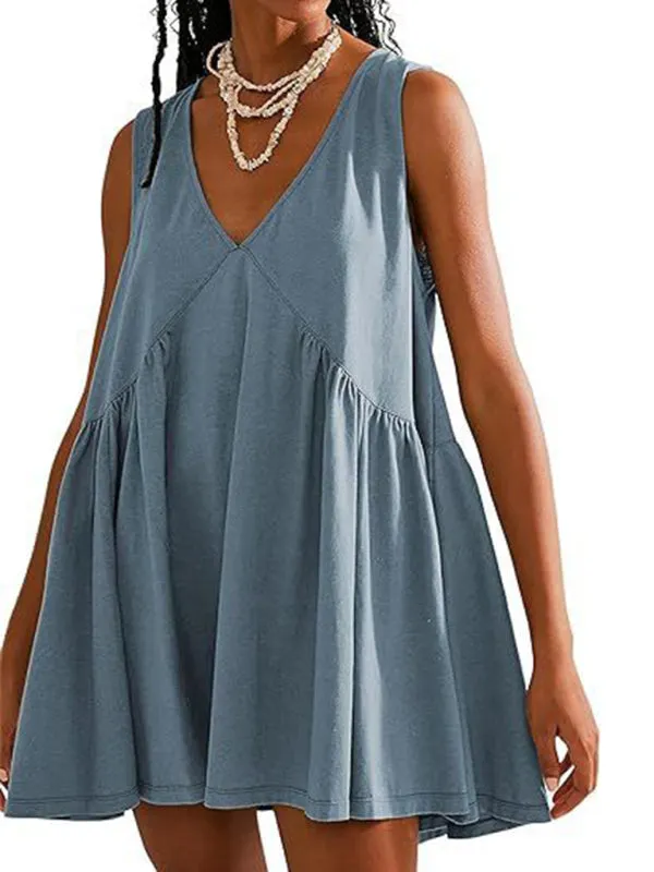 Loose Fit Sleeveless Dress for Summer Comfort