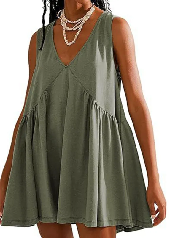 Loose Fit Sleeveless Dress for Summer Comfort