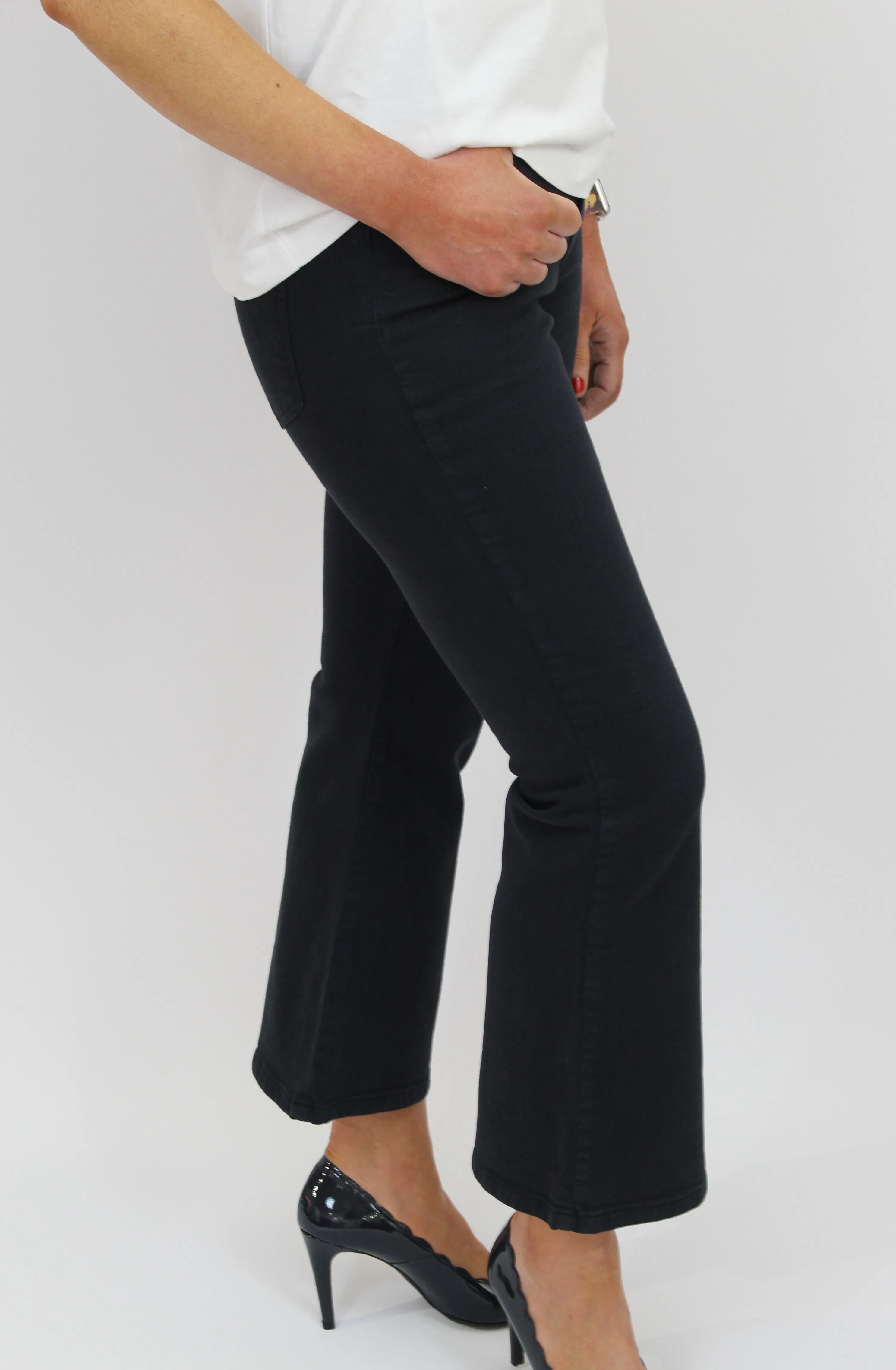 MARELLA Navy Short Flared Jeans