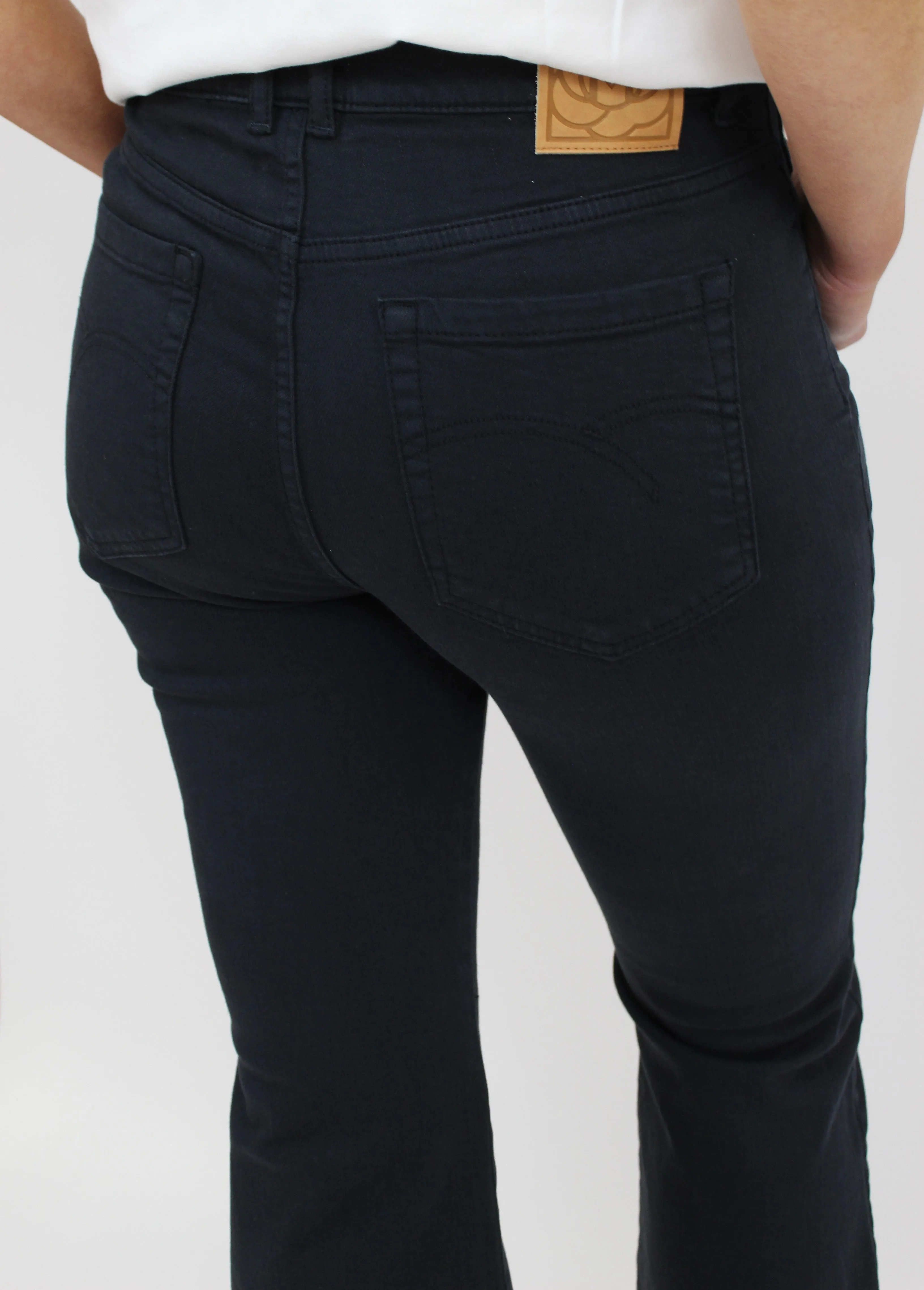 MARELLA Navy Short Flared Jeans