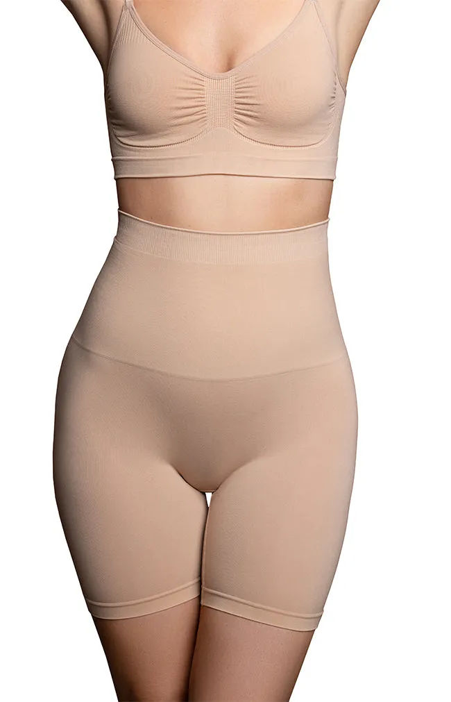 Seamless High Waisted Shorts - Cream
